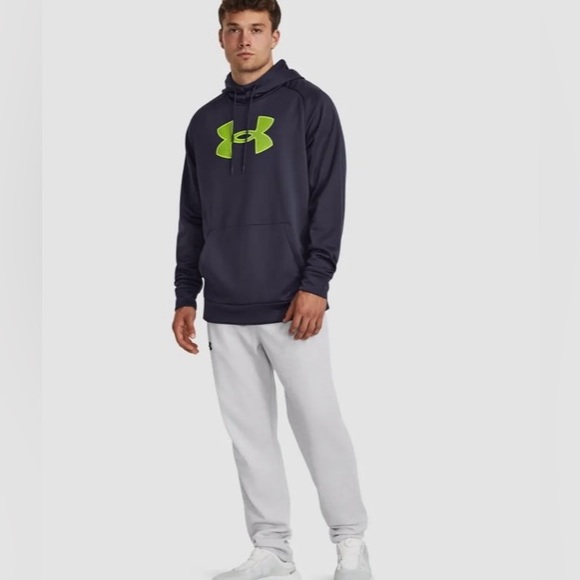 Under Armour Men's UA Fleece Big Logo Hoodie Sweatshirt Medium Blue - Picture 2 of 12